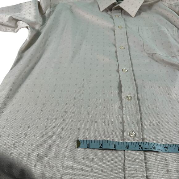Henri Picard Mens Dress Shirt French Cuffs Mens 17 1/2 34/35 Tan Patterned Shirt - Picture 9 of 16